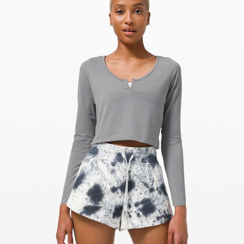 Lululemon Cropped Henley Long Sleeve